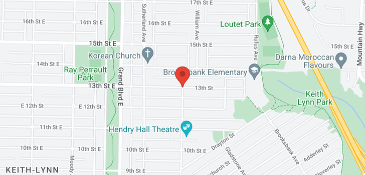 map of 1604 112 E 13TH STREET